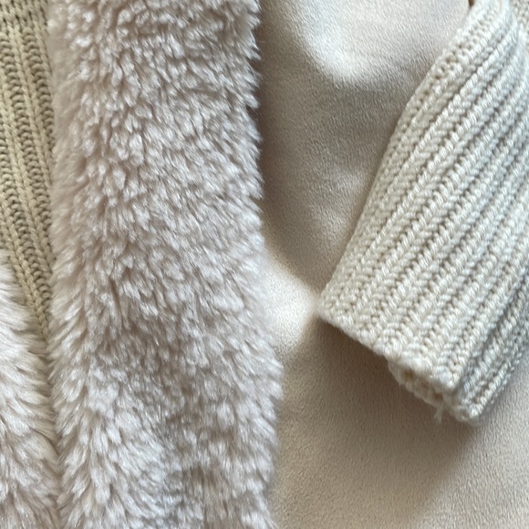 Sherpa /shearling faux cardigan - Picture 2 of 4